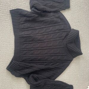 Black Cable Knit Sweater